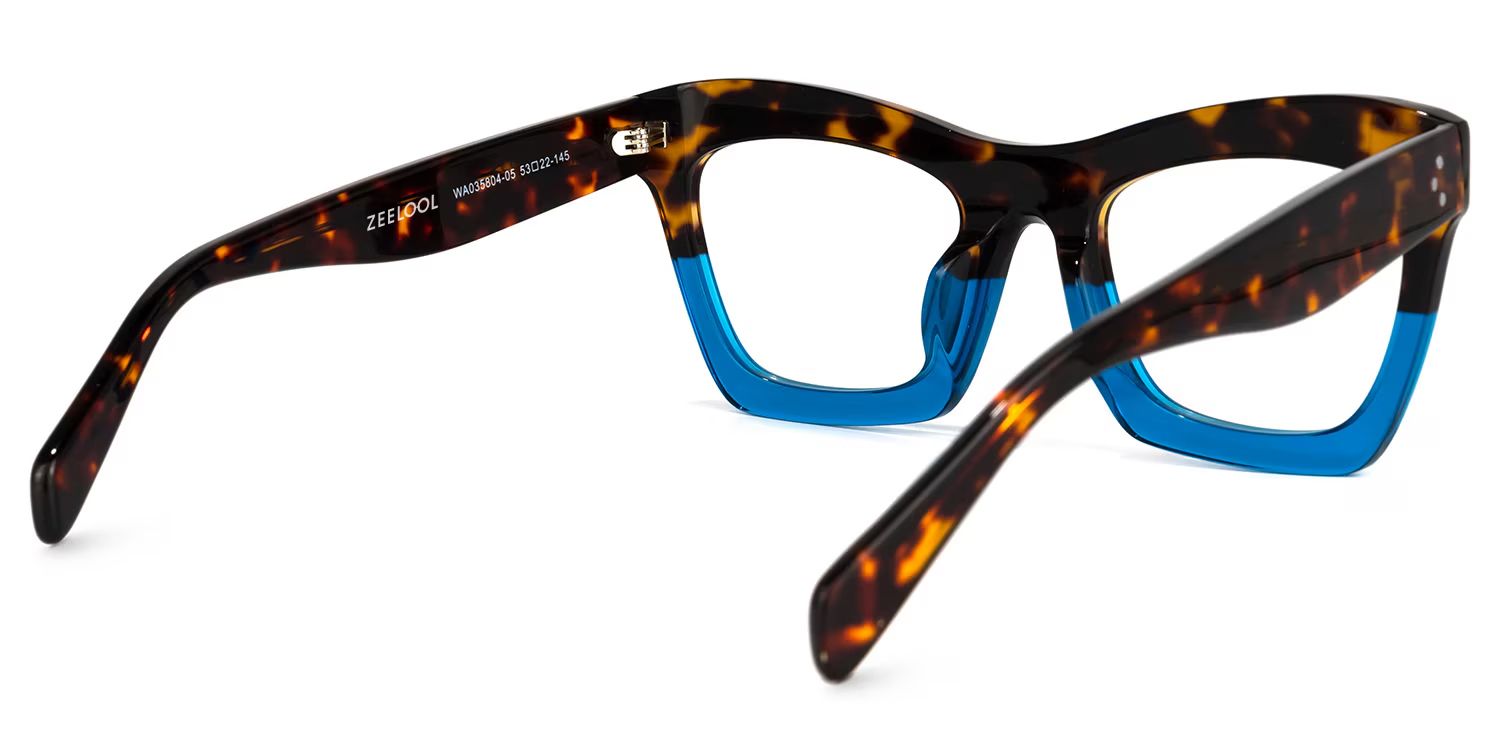 Benitez Square Blue-Tortoise Frame Glasses | Zeelool5