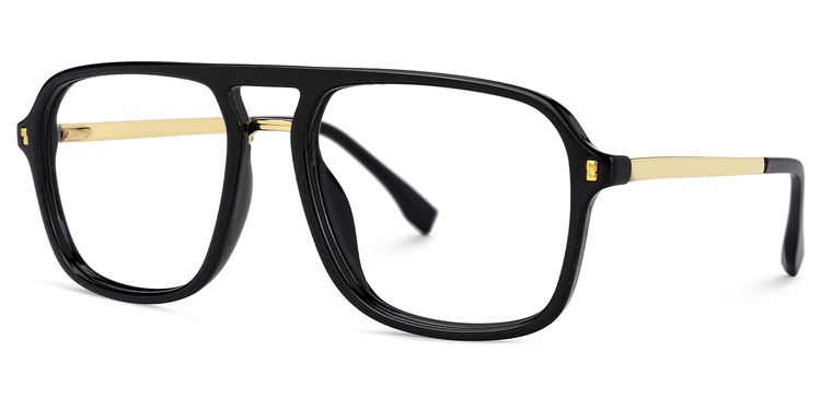 Kilworth Aviator Black Glasses