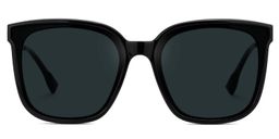 Tammie Black Square Sunglasses0