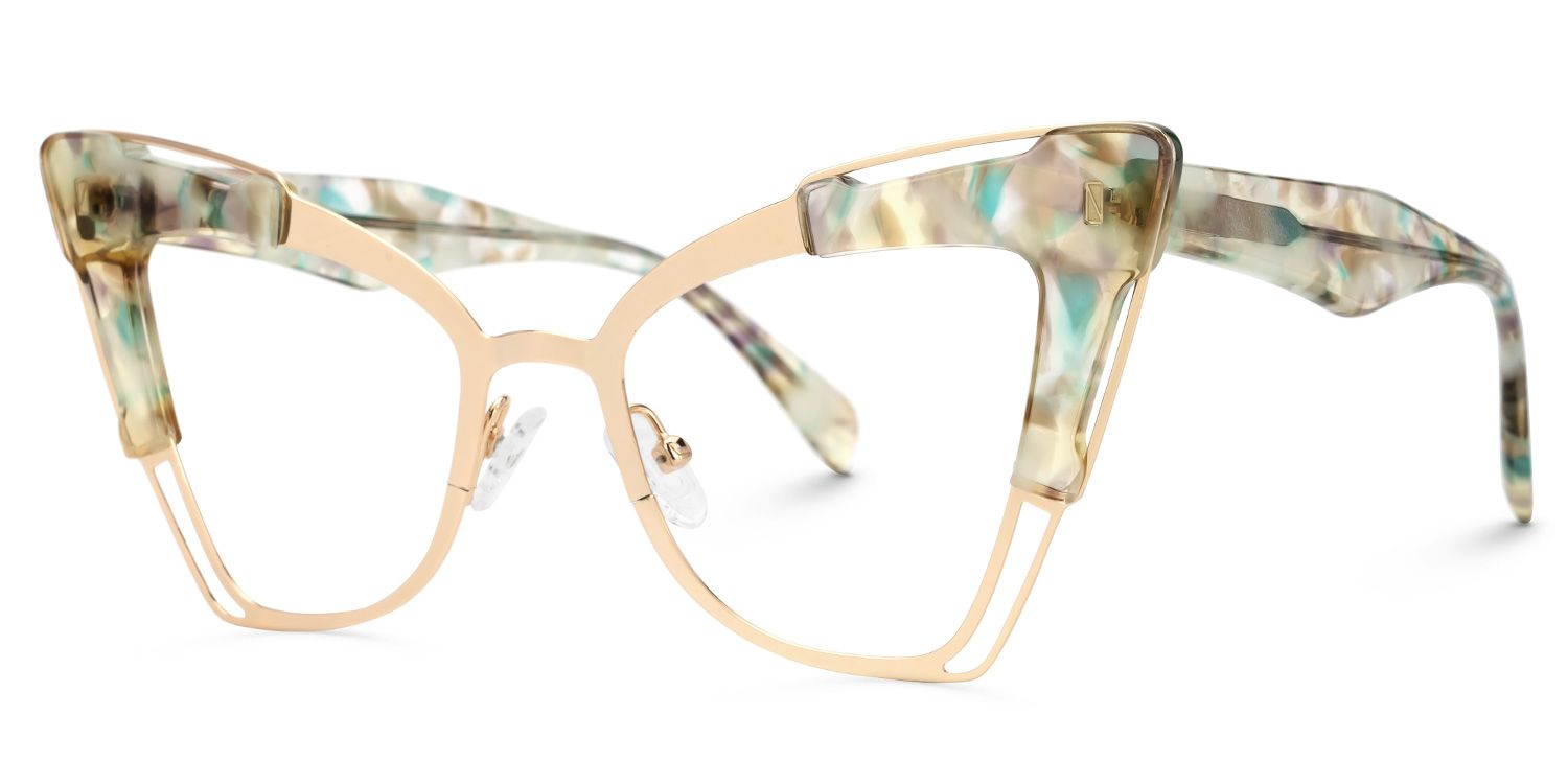 Talbert Designer Eyeglasses in Cateye Floral Frame1