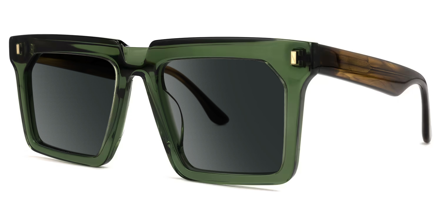 Moreland Rectangle Green Glasses