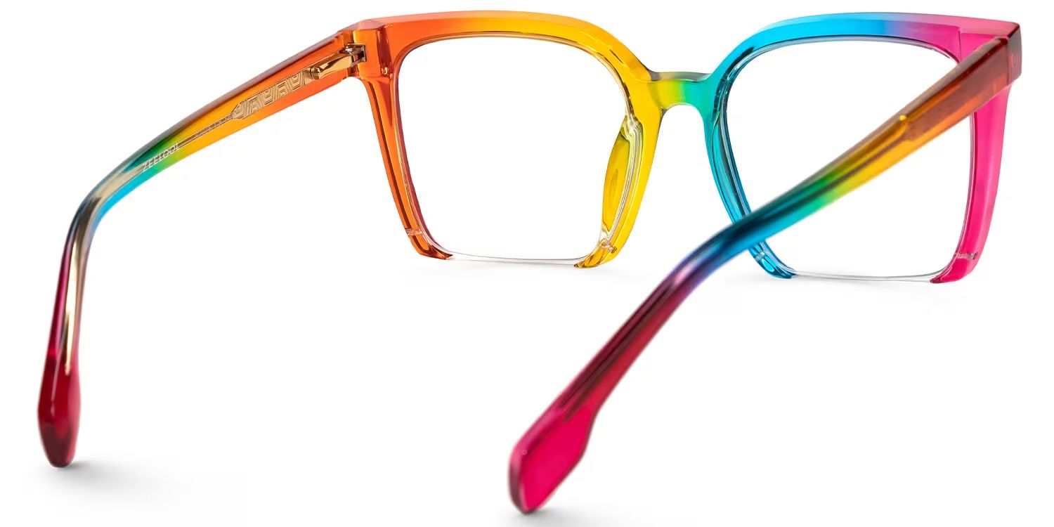 Misty Square Colorful Glasses | ZEELOOL UK3