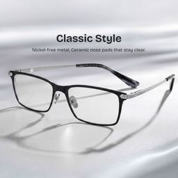 Alexander Rectangle Black Glasses0