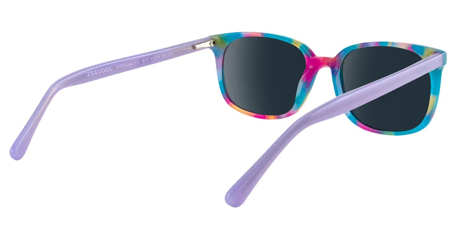 Angell Blue Rectangle Polarized Sunglasses for Driving | ZEELOOL UK3