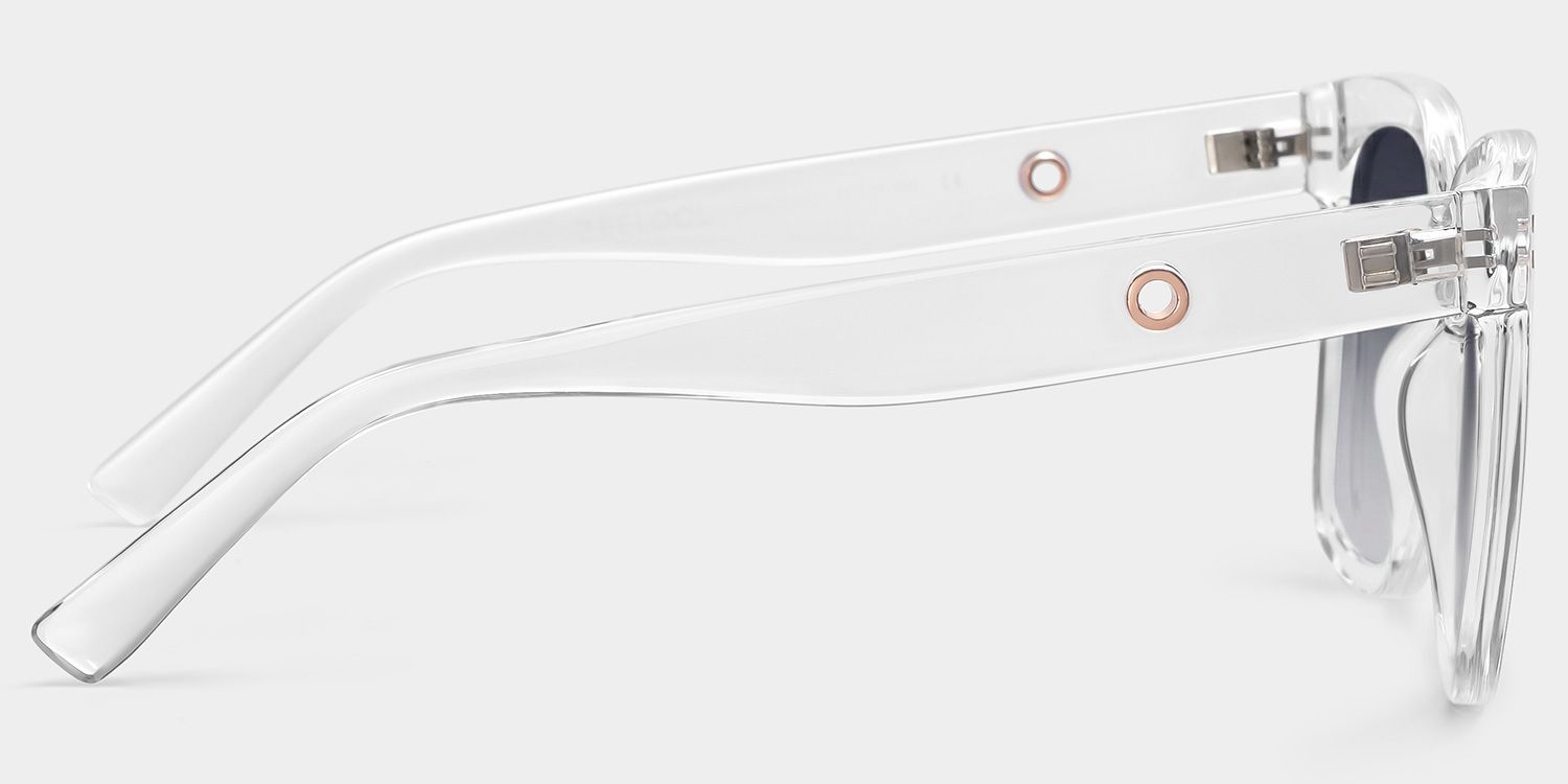 Ebony Square Clear Clear Frame Glasses | Zeelool3