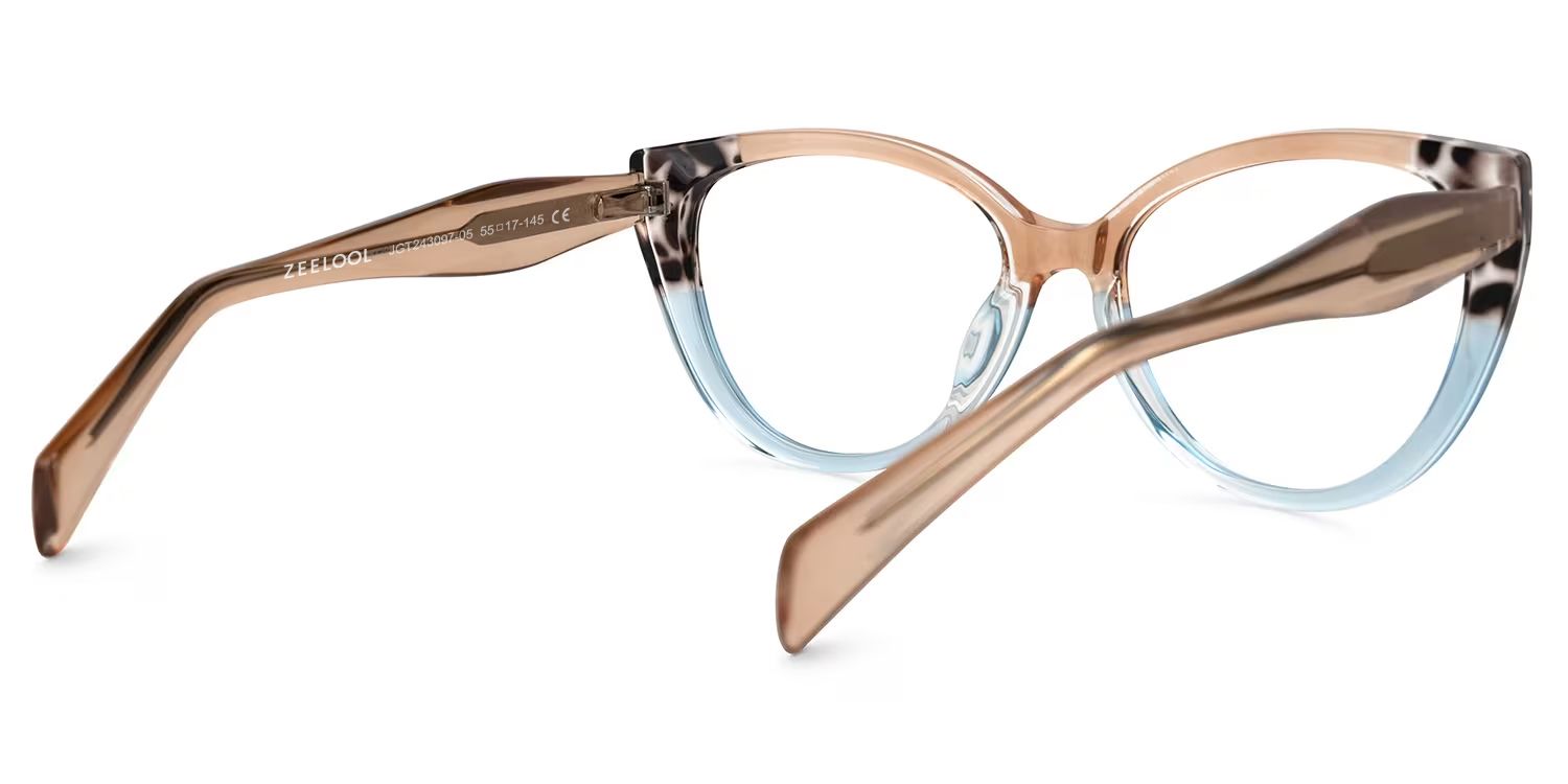 Cateye Narine Multicolor Frame Glasses Deals | ZEELOOL UK3