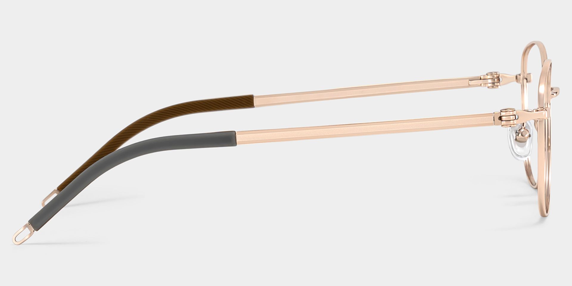 Nicole Gold Wire Frame Glasses in Rectangle Metal Material | ZEELOOL3
