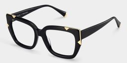Grace Black Gold Cat eye Glasses3
