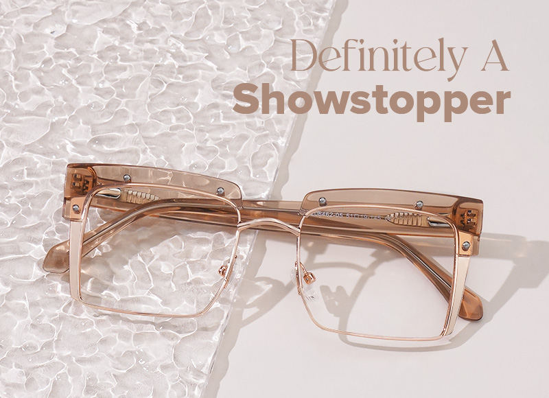 Designer Kiana Champagne Frame Glasses | ZEELOOL UK5