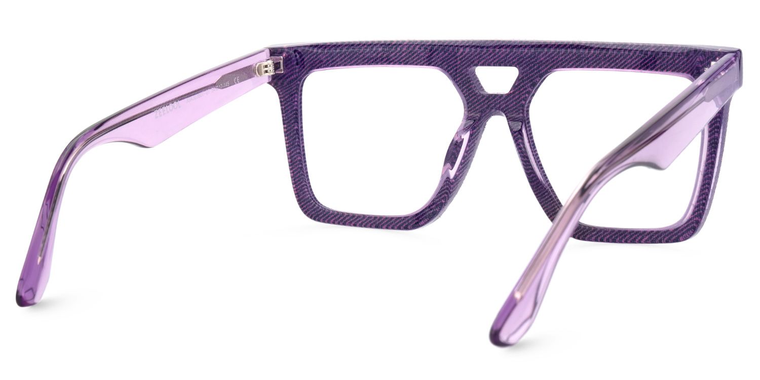 Rubin Purple Denim Eyeglasses | ZEELOOL UK3