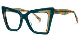 Brooklyn Cateye Green Glasses1