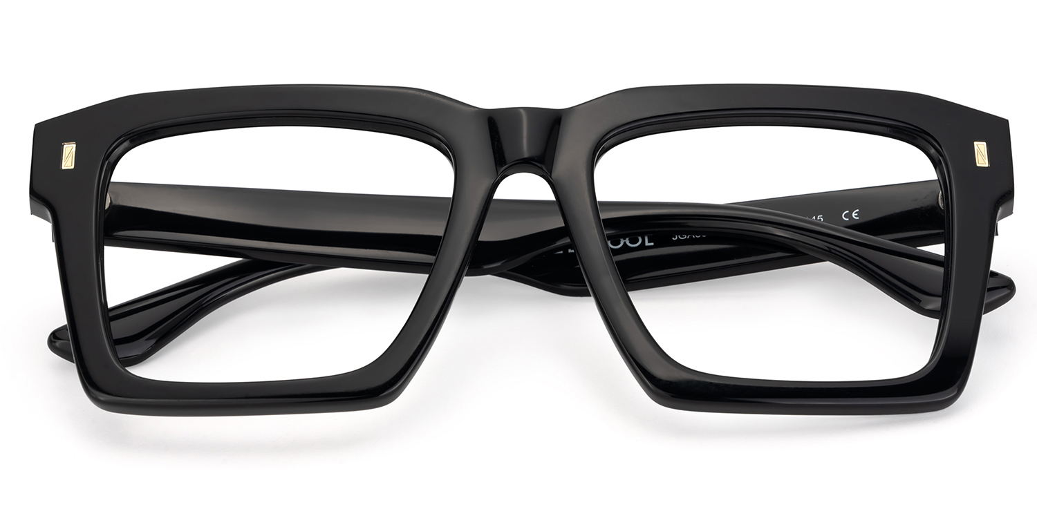 Kenish Square Black Glasses2