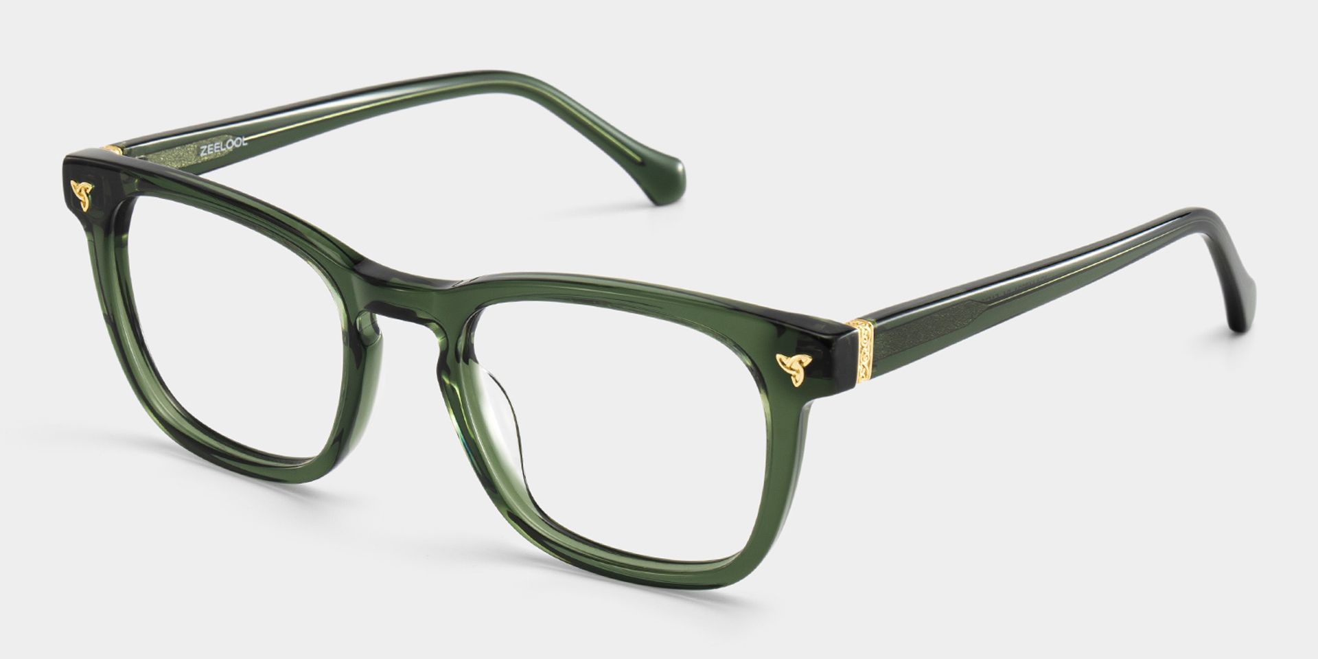Heather Green Frame Glasses with Square Frame Online | ZEELOOL3