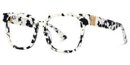 Kerri Square Cow Print Glasses3