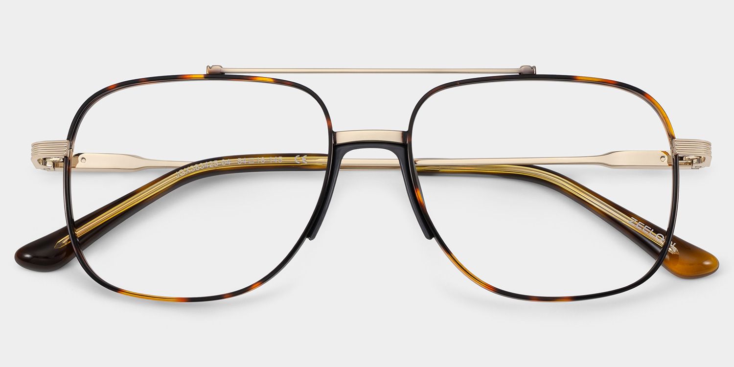 Poppy Tortoise Aviator Eyeglasses | Simple Varsity Look1