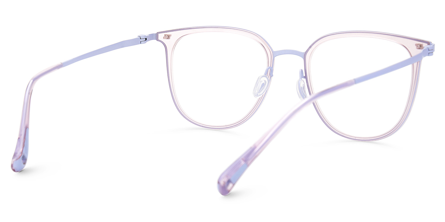 Gilliane Round Glasses Purple Thin Frame | ZEELOOL UK3