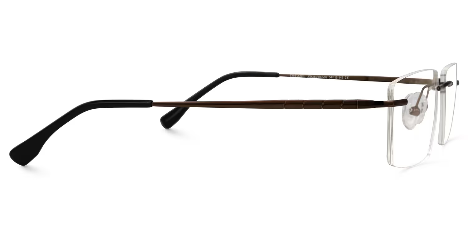 Cetina Rectangle Brown Glasses2