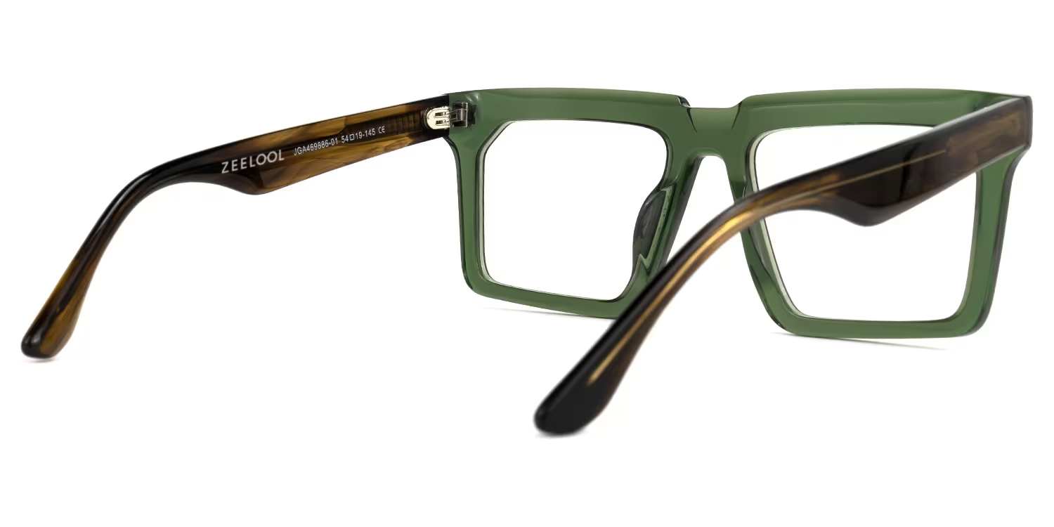 Moreland Rectangle Green Glasses3