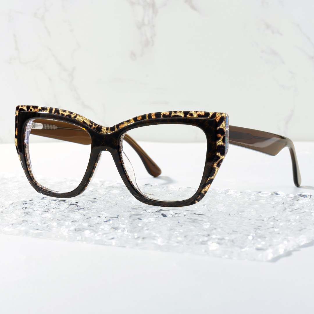 Thurman Butterfly Brown Leopard Glasses0