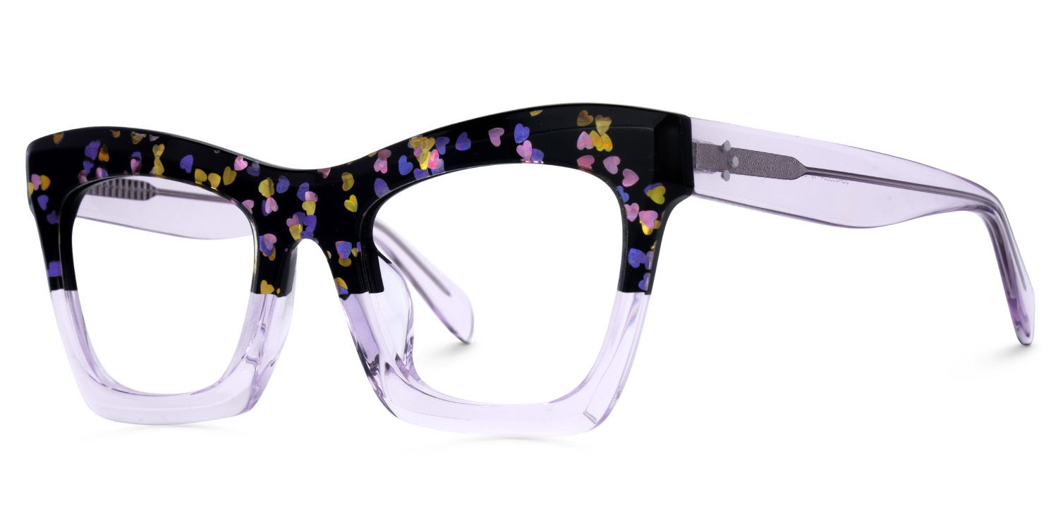 Benitez Square Light Purple Glasses1