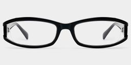 Willow Black Rectangle Glasses1