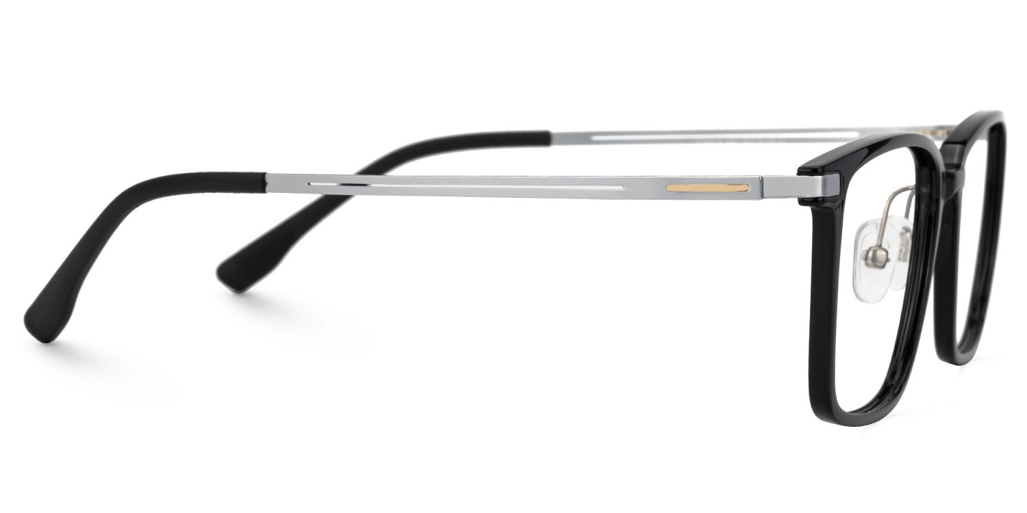 Black Ivonne Rectangle Frame Eyeglasses | ZEELOOL UK2