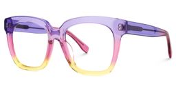 Xion Square Pink-Yellow Glasses2