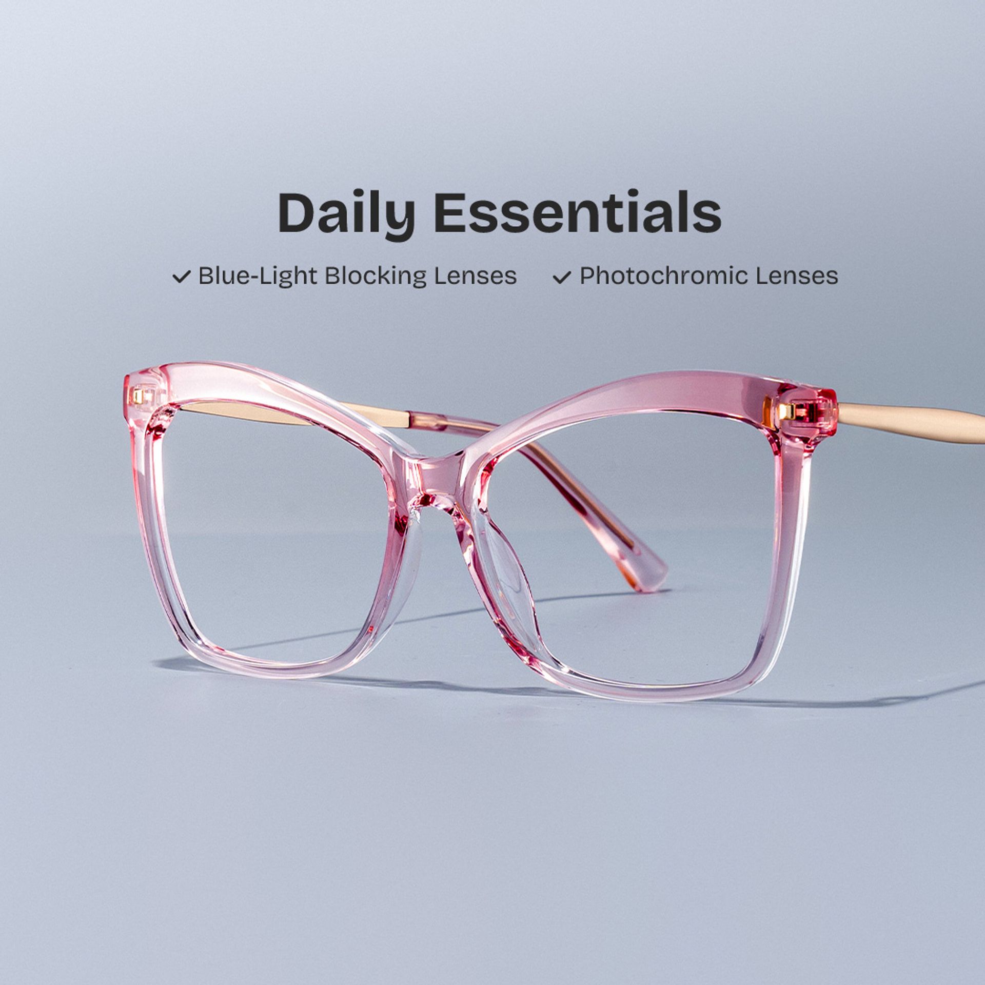 Isaebella Butterfly Pink Color Frame Glasses for Women | ZEELOOL UK0