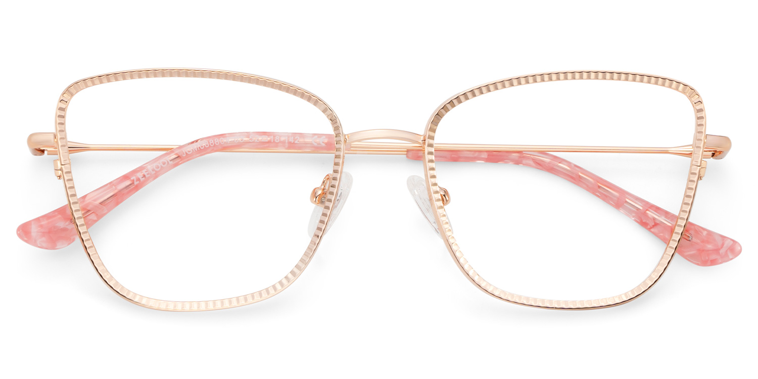 Rose Gold Metal Glasses Frames2