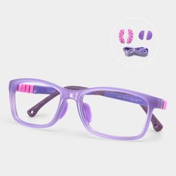 Brook Rectangle Purple Glasses4