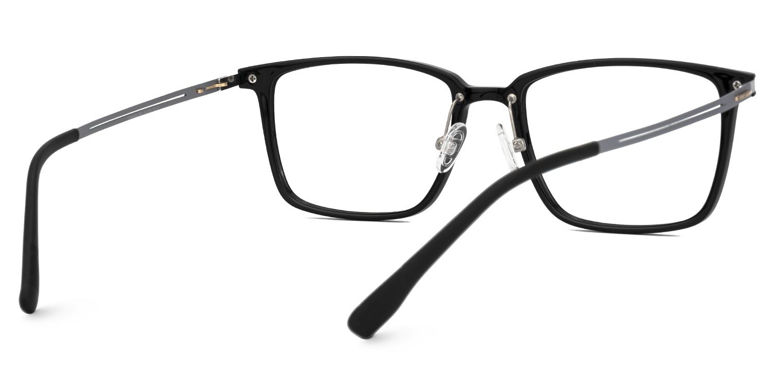 Black Ivonne Rectangle Frame Eyeglasses | ZEELOOL UK3