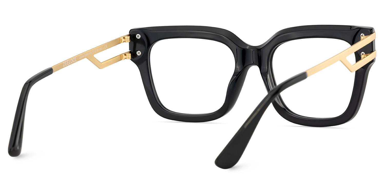 Lidia Square Black Glasses5