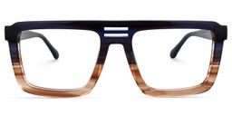 Yamilex Two-Tone Square Glasses0