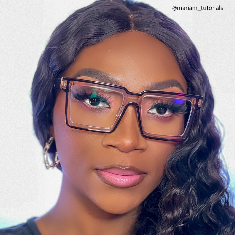 ZEELOOL Milian Square Brown Glasses