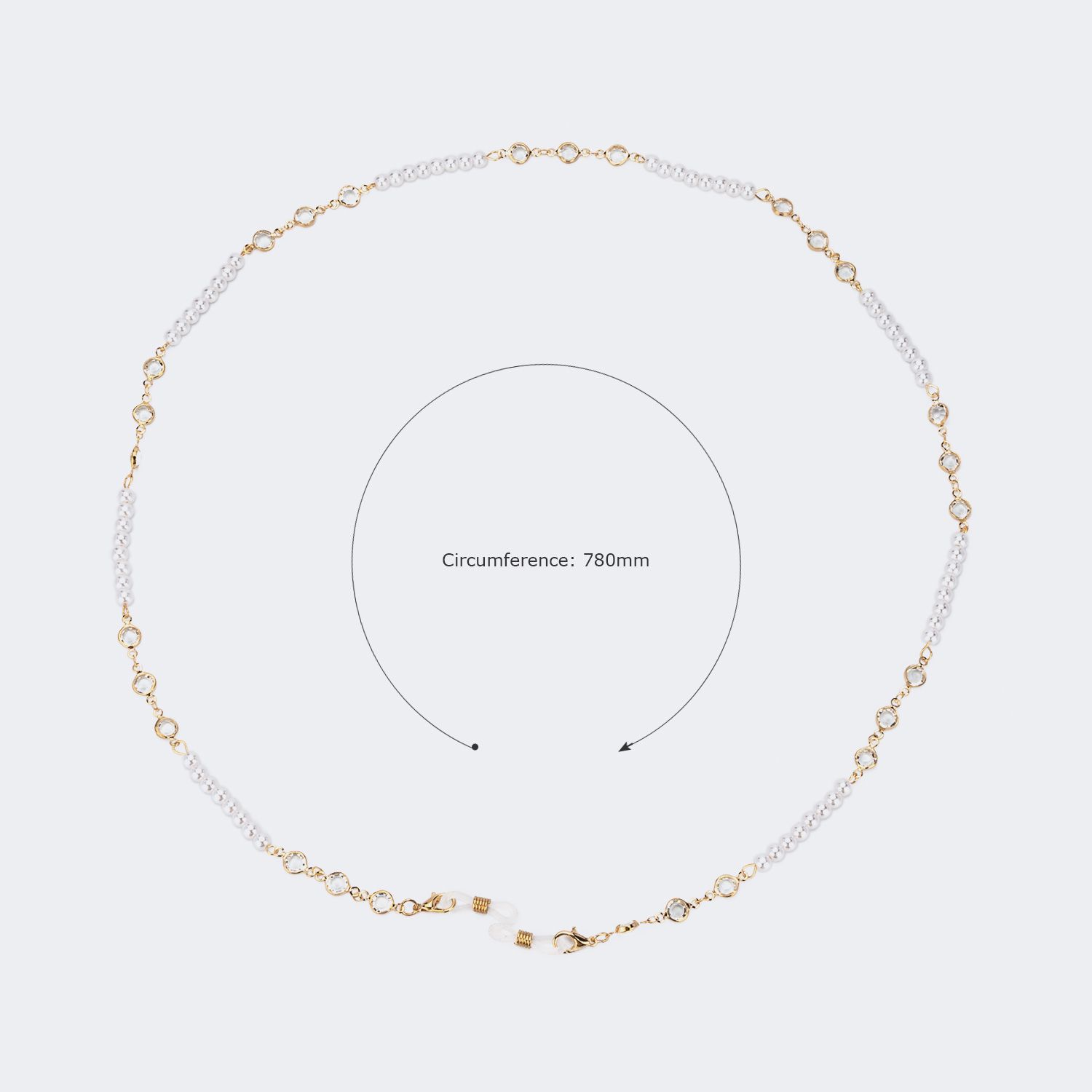 Fashion Eyeglasses Clear Diamond Pearl Eyeglasses Chains Accessories on Zeelool2