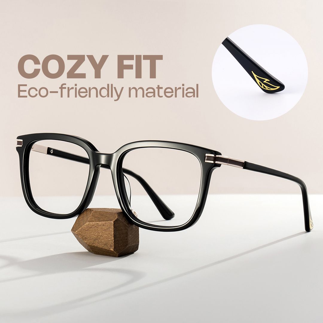 Kenny Square Glasses Thin Frame | ZEELOOL UK0