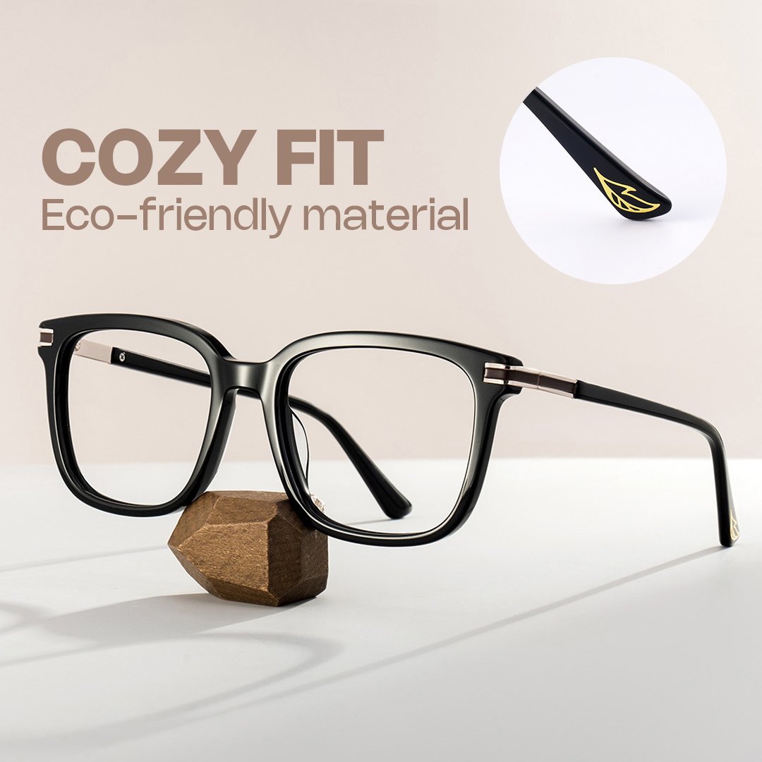 Kenny Square Black Glasses0