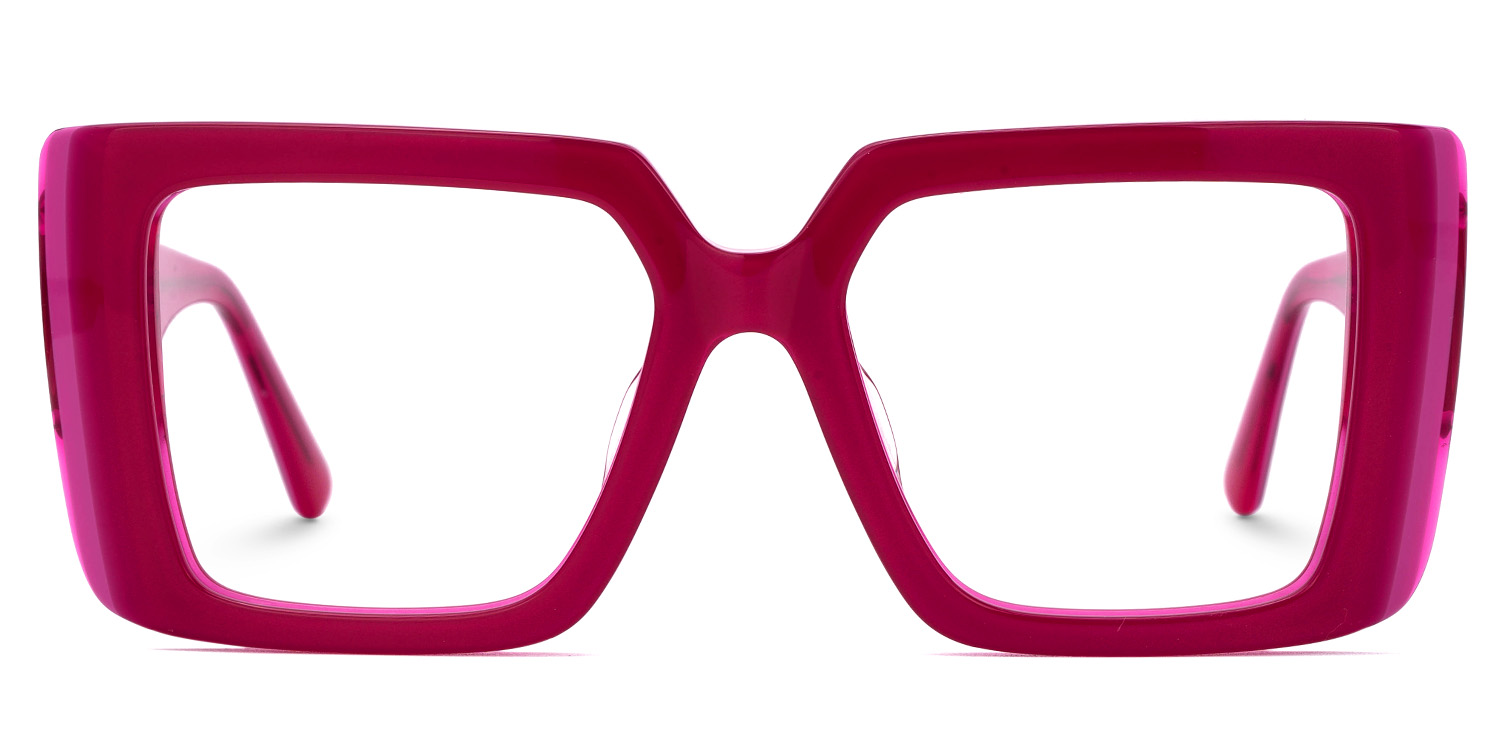 Parris Rectangle Red Glasses0