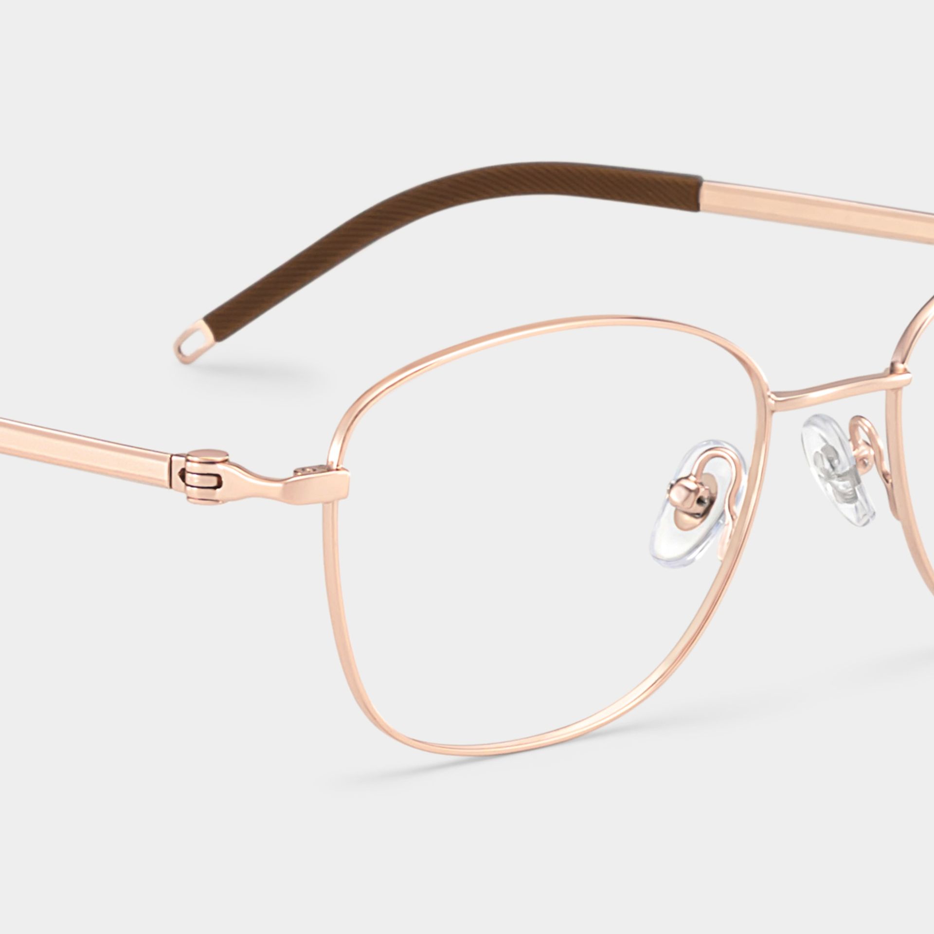Nicole Gold Wire Frame Glasses in Rectangle Metal Material | ZEELOOL4