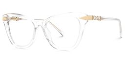 Cledus Cateye Clear Glasses1