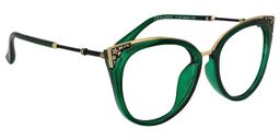 Dalton Cat Eye Dark Green Glasses2