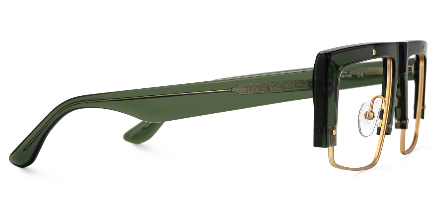 Maldonado Men's Green Glasses With Rectangle Shape | ZEELOOL UK3