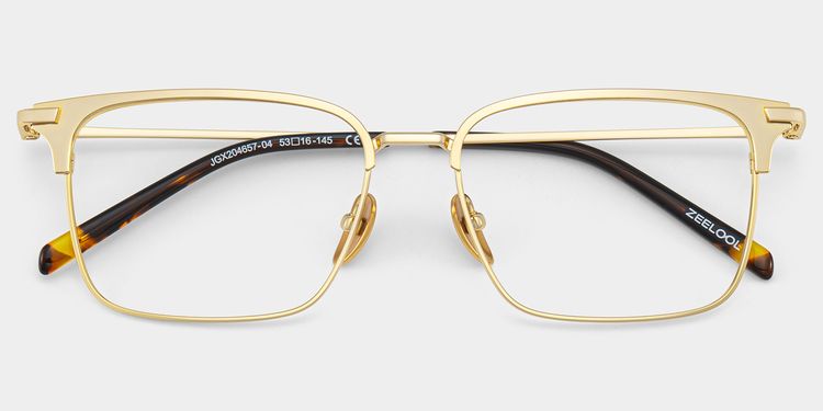 Maxwell Browline Gold Glasses