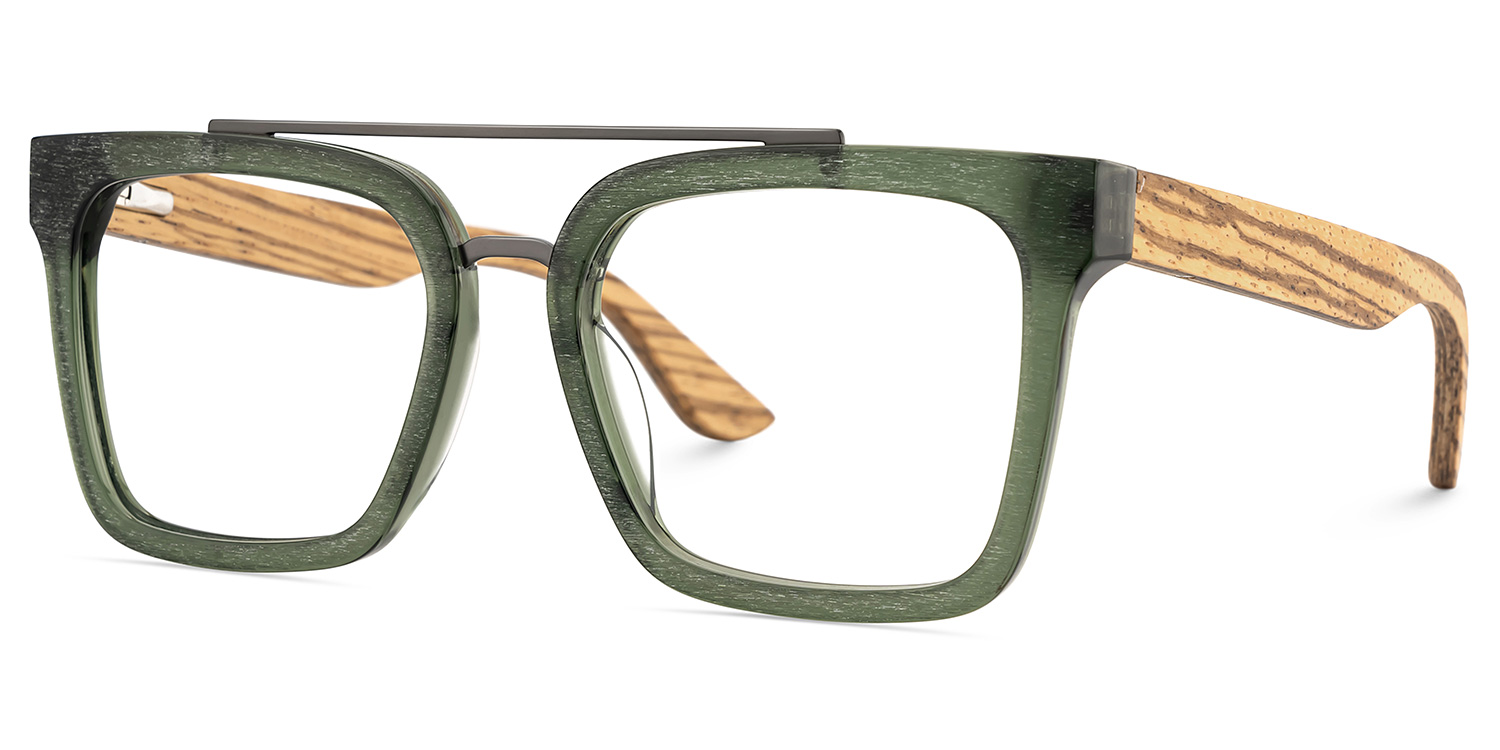 Men's Aviator Eyeglasses Frames With Green Color3