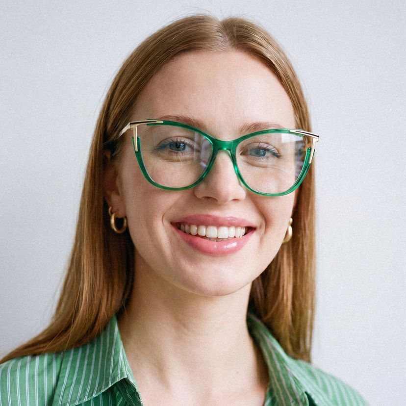 Yomary Cateye Green Glasses
