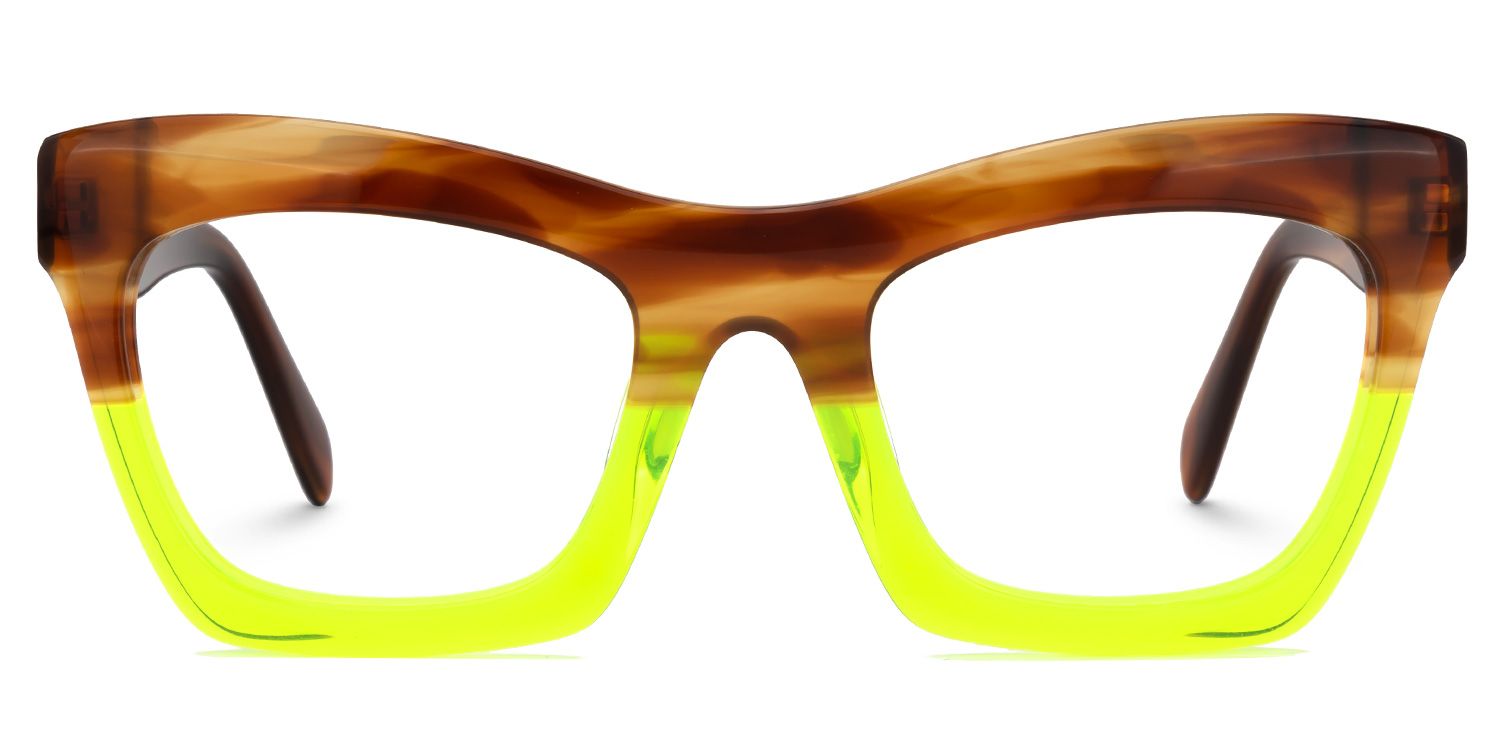 Benitez Square Green Frame Glasses | ZEELOOL UK0