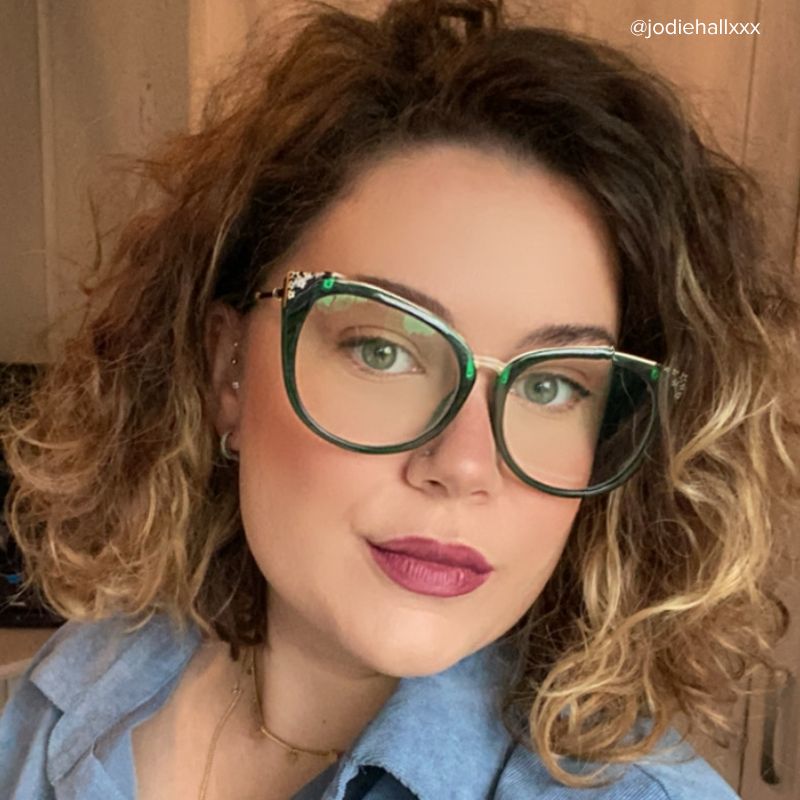 Dalton Cat Eye Dark Green Frame Glasses | ZEELOOL UK10