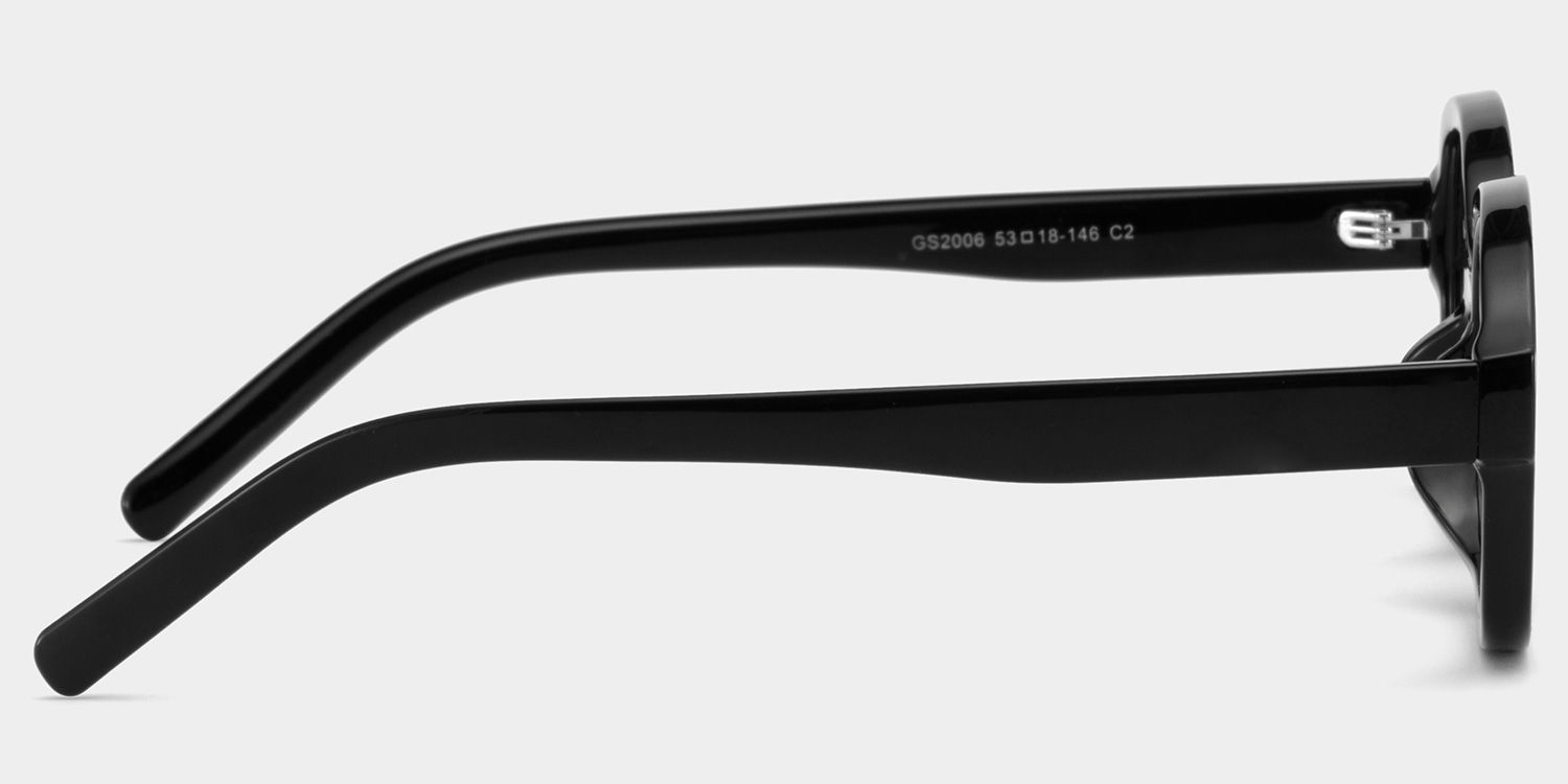 Astra Black Frame Polarized Sunglasses with geometric Style Online | ZEELOOL UK4