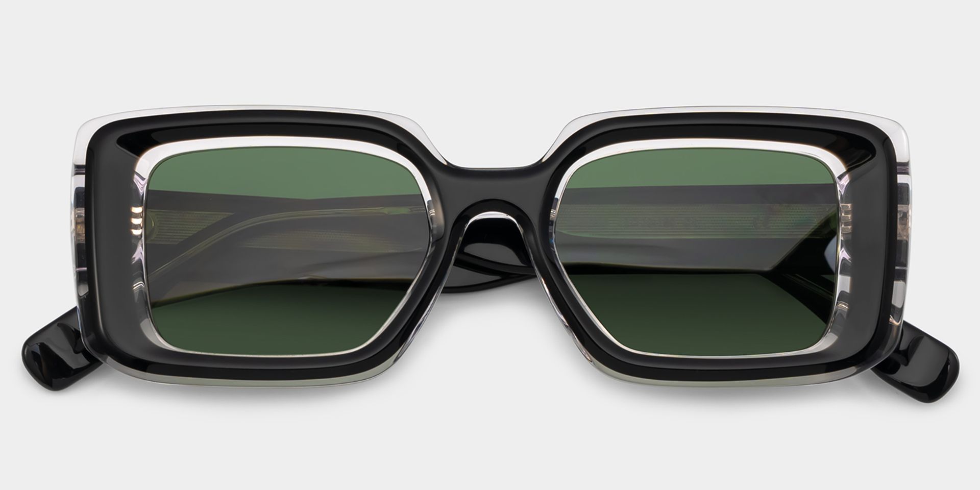 Eira Rectangle Black Polarized Sunglasses1