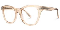 Kathleen Cateye Beige Glasses1